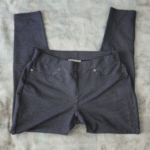 Michael Kors pull on pattern pants black and white size large